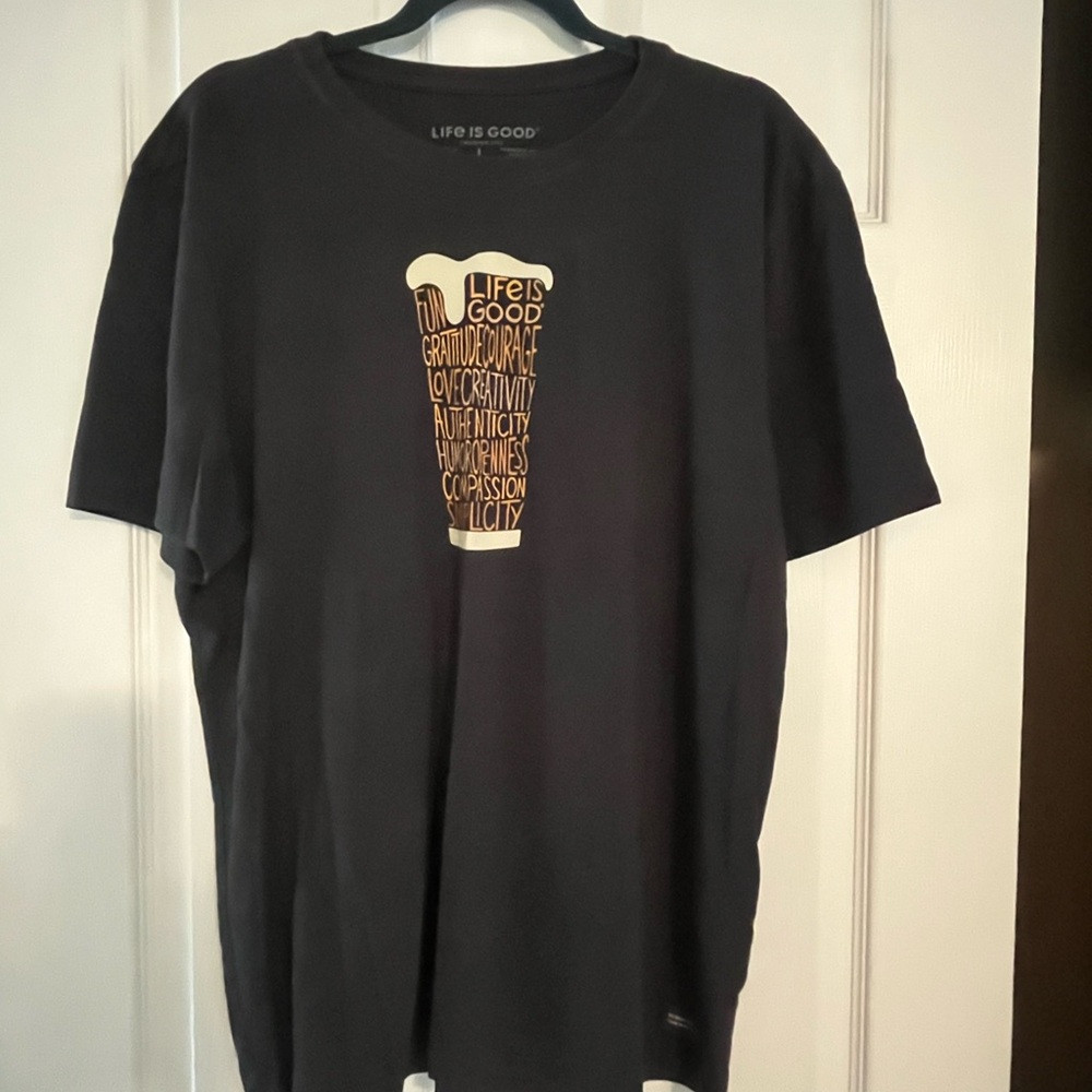 Life is Good Men’s Brown T-Shirt